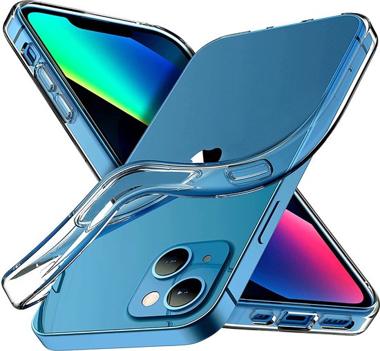 Hoesje en Screenprotector Combi Geschikt Voor iPhone 13 - Transparant Hoesje + Premium Screenprotector