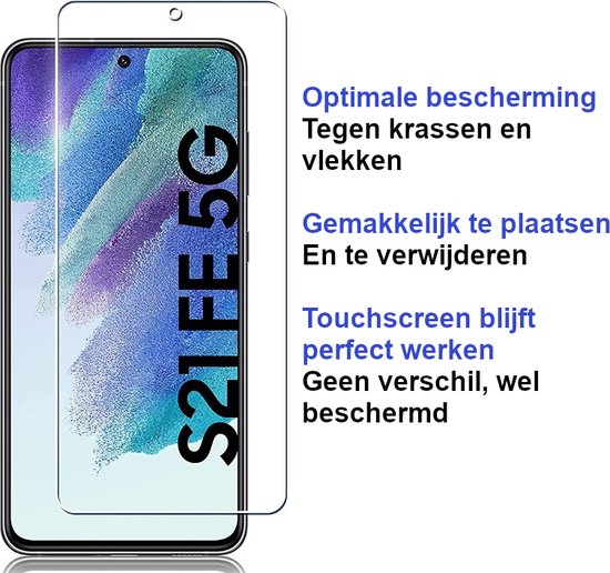 Premium Screenprotector Geschikt Voor Samsung S21 FE (Fan Edition) - Gehard Glas - 2 Stuks