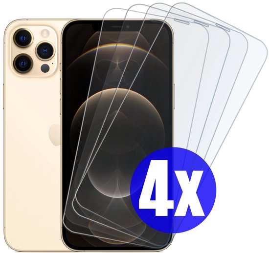 Screenprotector geschikt voor iPhone 12 Pro Max - Gehard Glas - Tempered Glass Armor Screen Cover - 4 Stuks