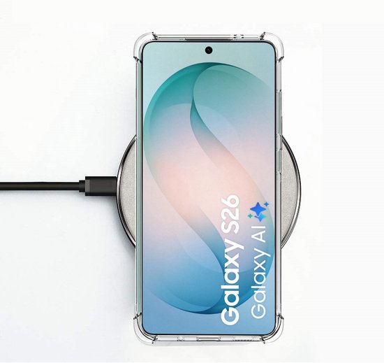 Anti Shock Hoesje Geschikt Voor Samsung Galaxy S26 - ShockProof Silicone Case - Transparant Back Cover