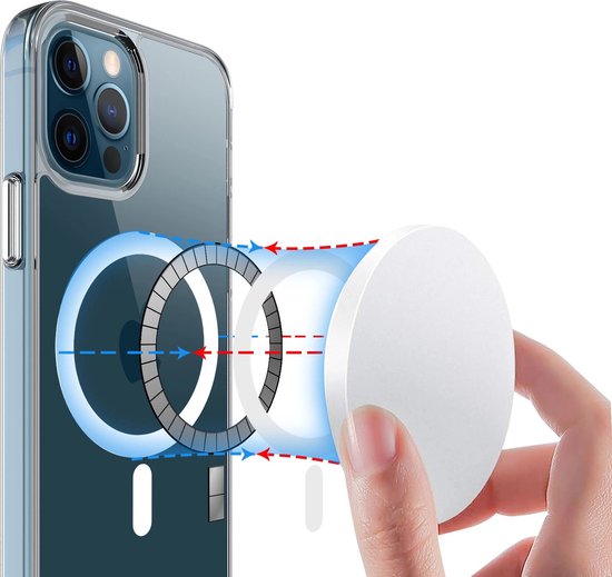 Lennexo Hoesje Geschikt Voor iPhone 13 Pro Max Met Magneet Ring - Siliconen Hoesje Voor Draadloos Opladen en Geschikt voor Magsafe