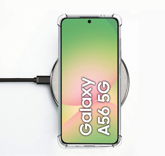 Anti Shock Hoesje Geschikt Voor Samsung Galaxy A56 - ShockProof Silicone Case - Transparant Back Cover