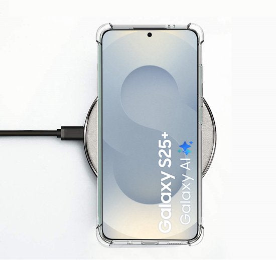 Anti Shock Hoesje Geschikt Voor Samsung Galaxy S25+ (S25 PLUS) - ShockProof Silicone Case - Transparant Back Cover