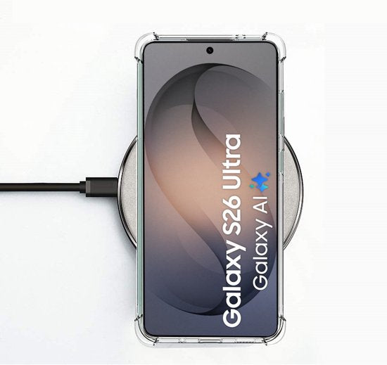 Anti Shock Hoesje Geschikt Voor Samsung Galaxy S26 Ultra - ShockProof Silicone Case - Transparant Back Cover