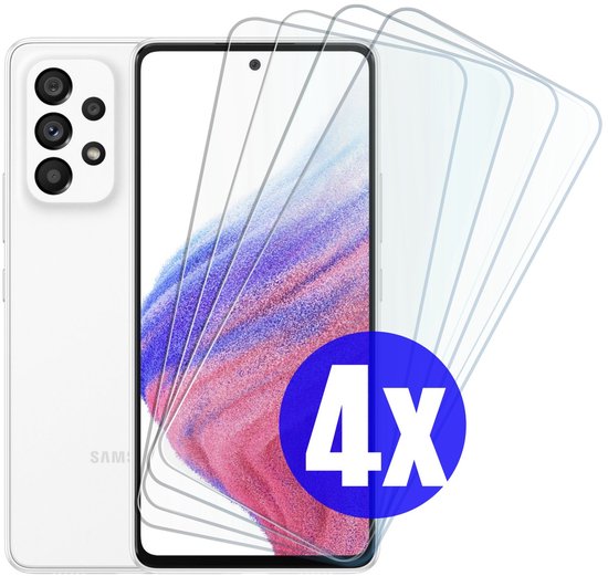 Screenprotector geschikt voor Samsung A53 - Gehard Glas - Tempered Glass Armor Screen Cover - 4 Stuks