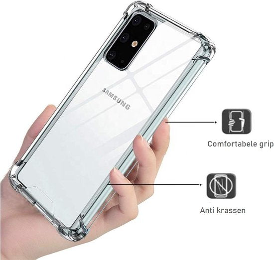 Anti Shock Hoesje Geschikt Voor Samsung Galaxy S20 - ShockProof Silicone Case - Transparant Back Cover