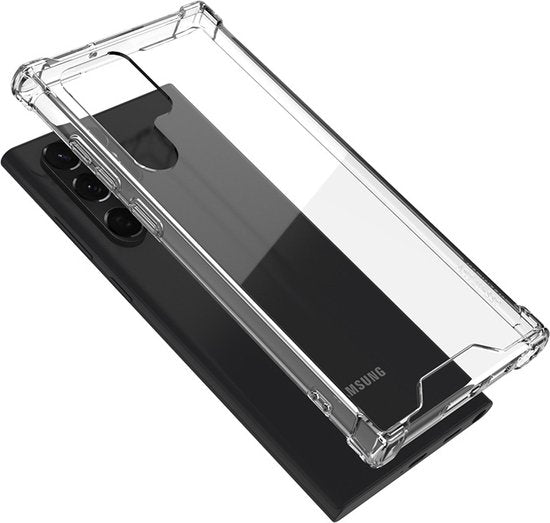 Anti Shock Hoesje Geschikt VoorSamsung Galaxy S22 Ultra - ShockProof Silicone Case - Transparant Back Cover