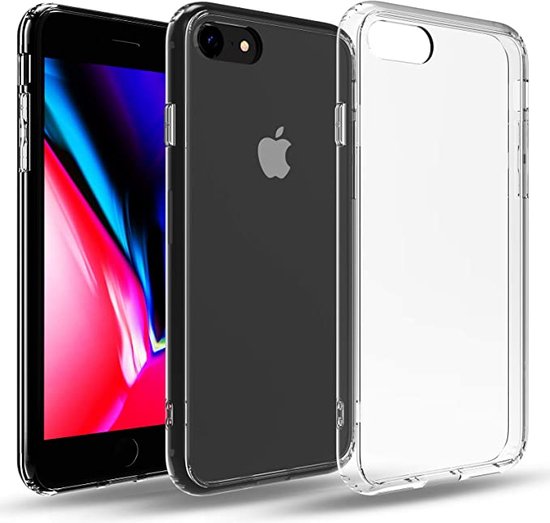 Hoesje en Screenprotector Combi Geschikt Voor iPhone SE - Transparant Hoesje + Premium screenprotector
