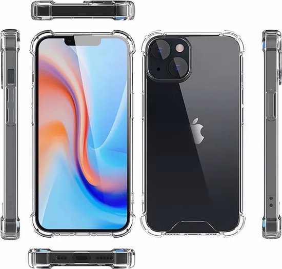 Anti Shock Hoesje Geschikt Voor iPhone 15 - Anti Shock - ShockProof Silicone Case - Transparant Back Cover
