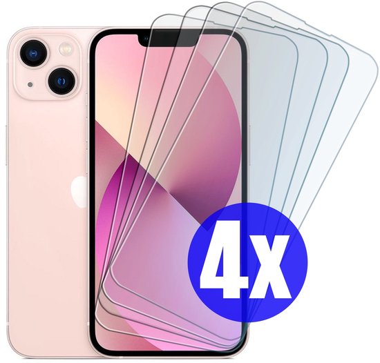 Screenprotector geschikt voor iPhone 13 Mini - Gehard Glas - Tempered Glass Armor Screen Cover - 4 Stuks