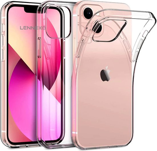 Hoesje en Screenprotector Combi Geschikt Voor iPhone 13 Mini - Transparant Hoesje + Premium Screenprotector