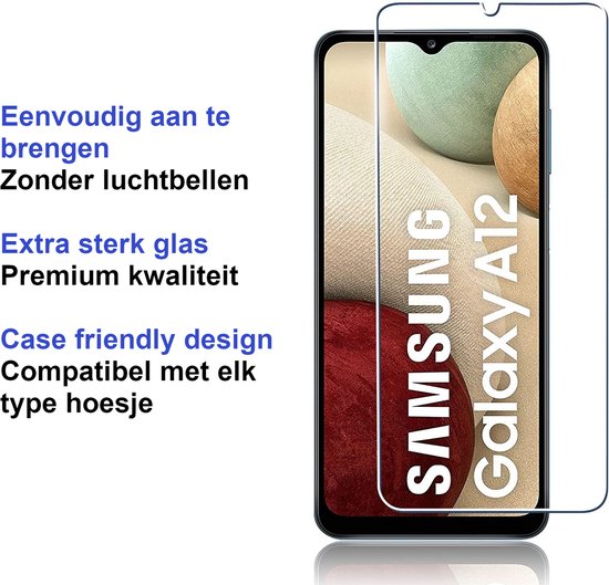 Premium Screenprotector Geschikt Voor Samsung A12 - Gehard Glas - 2 Stuks