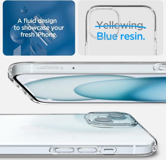 Spigen Liquid Crystal Case hoesje geschikt voor iPhone 15 - Crystal Clear