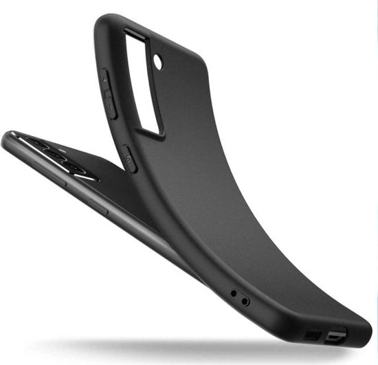Hoesje en Screenprotector Combi Geschikt Voor Samsung S21 FE - Zwart Hoesje + Premium Screenprotector