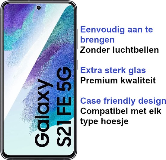 Premium Screenprotector Geschikt Voor Samsung S21 FE (Fan Edition) - Gehard Glas - 2 Stuks