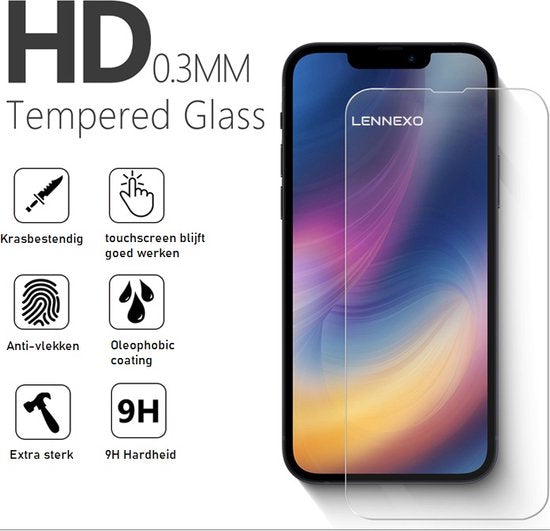 Hoesje en Screenprotector Combi Geschikt Voor iPhone 13 Mini - Transparant Hoesje + 2x Screenprotector