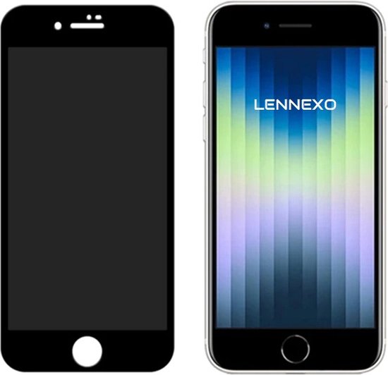 Full Cover Privacy Geschikt Voor Screenprotector iPhone SE 2022 / Screenprotector iPhone SE 2020 - Screenprotector iPhone 8 - Screenprotector iPhone 7 - Volledige Beschermglas - PREMIUM Tempered Glass - 1 stuk