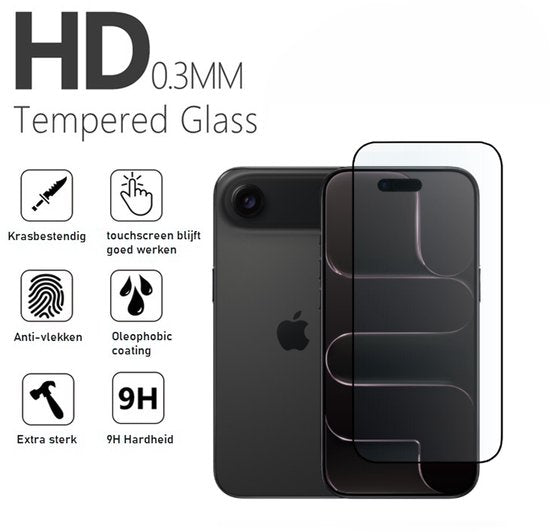 Full Cover Screenprotector Geschikt Voor iPhone Air - Volledige Beschermglas - PREMIUM Tempered Glass - 4 stuks