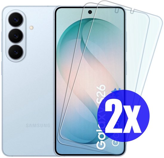 Screenprotector geschikt voor Samsung S26 - Gehard Glas - Tempered Glass Armor Screen Cover - 2 Stuks