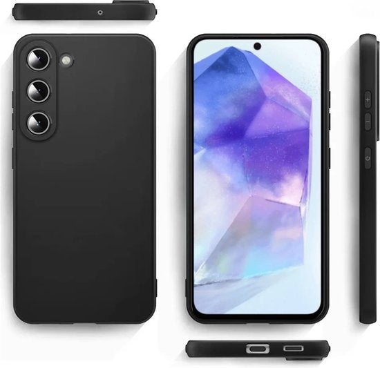 Zwart Hoesje Geschikt Voor Samsung Galaxy A55 - Zwarte Siliconen hoesje - TPU Back Cover Hoes - Zwart