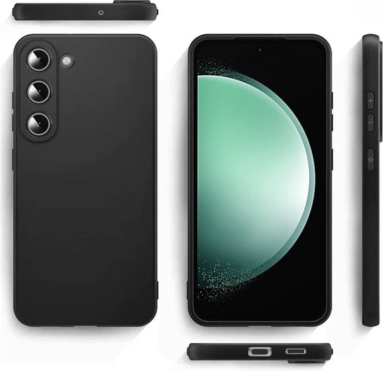 Zwart Hoesje Geschikt Voor Samsung S23 FE (Fan Edition) - Zwarte Siliconen Hoesje - TPU Back Cover Hoes -Zwart
