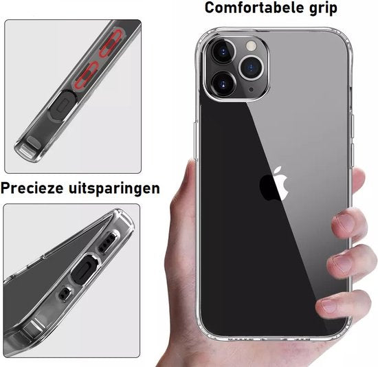 Transparant Hoesje Geschikt Voor iPhone 15 Plus - Transparant Silicone Case - Back Cover Telefoonhoesje