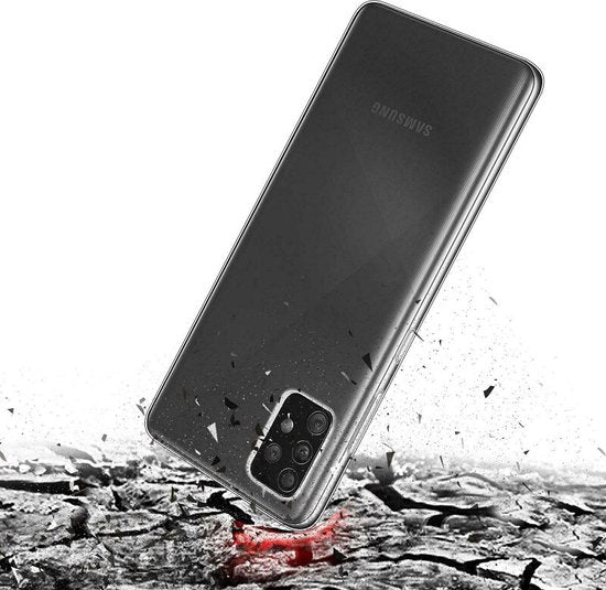Hoesje en Screenprotector Combi Geschikt Voor Samsung Galaxy A72 - Transparant Hoesje + 2x Screenprotector