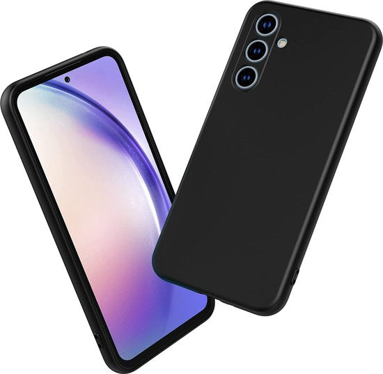 Zwart Hoesje Geschikt Voor Samsung Galaxy A54 Hoesje - Zwarte Siliconen hoesje - TPU Back Cover Hoes - Zwart