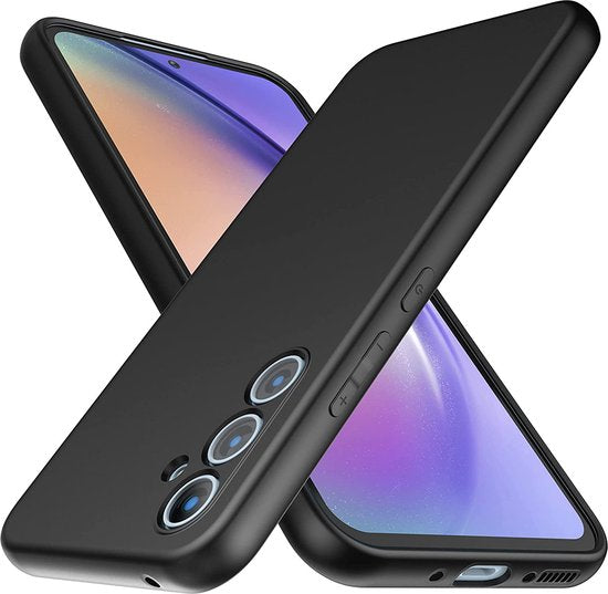 Zwart Hoesje Geschikt Voor Samsung Galaxy A54 Hoesje - Zwarte Siliconen hoesje - TPU Back Cover Hoes - Zwart