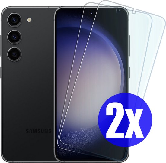 Screenprotector geschikt voor Samsung S23 - Gehard Glas - Tempered Glass Armor Screen Cover - 2 Stuks