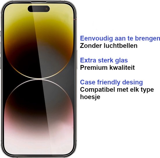 Premium Screenprotector Geschikt Voor iPhone 14 Pro Max - Gehard Glas - 2 Stuks