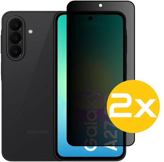Privacy Screenprotector Geschikt Voor Samsung A27 - Volledige Beschermglas - 2 Stuks