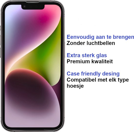 Premium Screenprotector Geschikt Voor iPhone 14 Plus - Gehard Glas - 2 Stuks