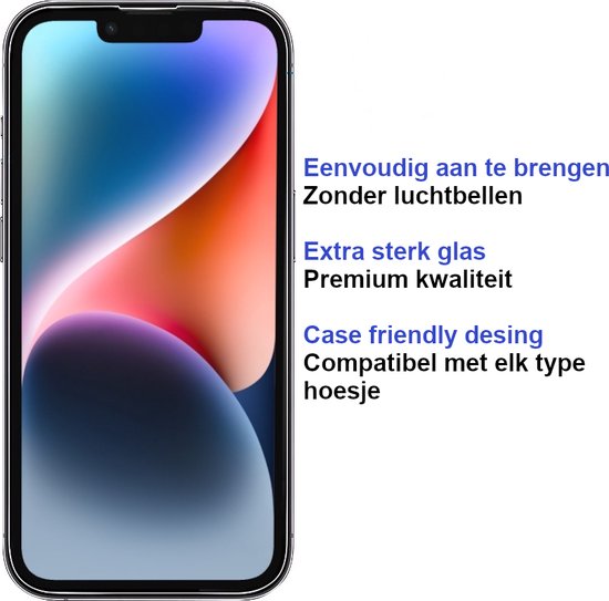 Premium Screenprotector Geschikt Voor iPhone 14 - Gehard Glas - 2 Stuks