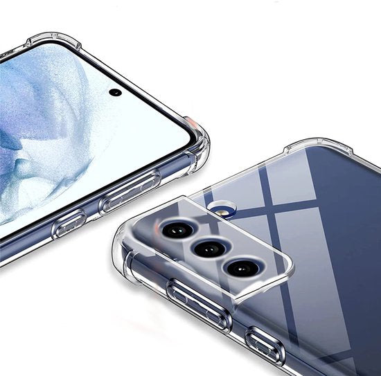 Hoesje en Screenprotector Combi Geschikt Voor Samsung S22+ (S22 PLUS) - Anti Shock Hoesje + 2x Screenprotector
