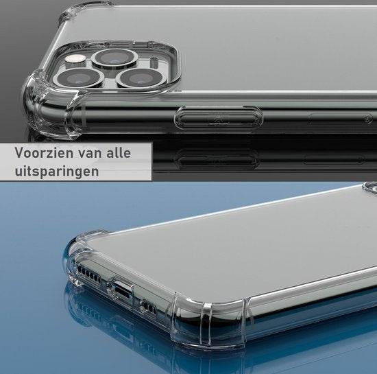 Anti Shock Hoesje Geschikt Voor iPhone 12 Pro Max - ShockProof Silicone Case - Transparant Back Cover
