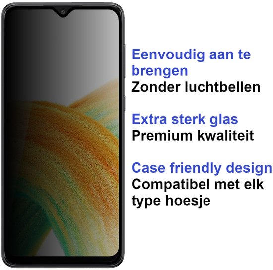 ArmorDrop Transparant Hoesje Inclusief 2x Privacy Screenprotector Geschikt Voor Samsung A34