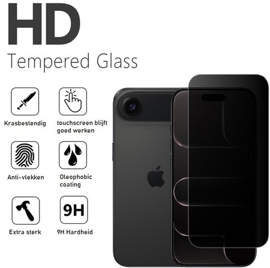 Privacy Screenprotector Geschikt Voor iPhone AIR - Volledige Beschermglas - 2 Stuks