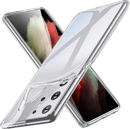 Transparant Hoesje Geschikt Voor Samsung Galaxy S21 Ultra Hoesje - Back Cover Telefoonhoesje