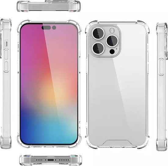 Anti Shock Hoesje Geschikt Voor iPhone 14 Pro Max - ShockProof Silicone Case - Transparant Back Cover