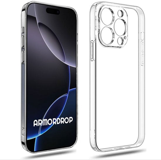 Armordrop Transparant Hoesje Geschikt Voor iPhone 16 Pro Hoesje - Stevige Beschermhoesje