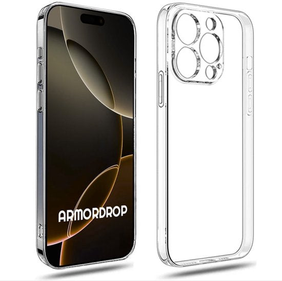 Armordrop Transparant Hoesje Geschikt Voor iPhone 16 Pro Max Hoesje - Stevige Beschermhoesje
