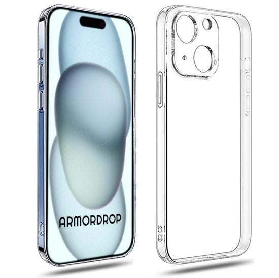 Armordrop Transparant Hoesje Geschikt Voor iPhone 15 Plus Hoesje - Stevige Beschermhoesje