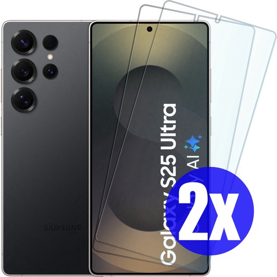 Screenprotector geschikt voor Samsung S25 ULTRA - Gehard Glas - Tempered Glass Armor Screen Cover - 2 Stuks
