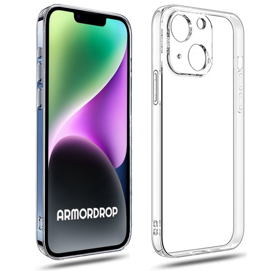Armordrop Transparant Hoesje Geschikt Voor iPhone 14 Plus - Stevige Beschermhoesje