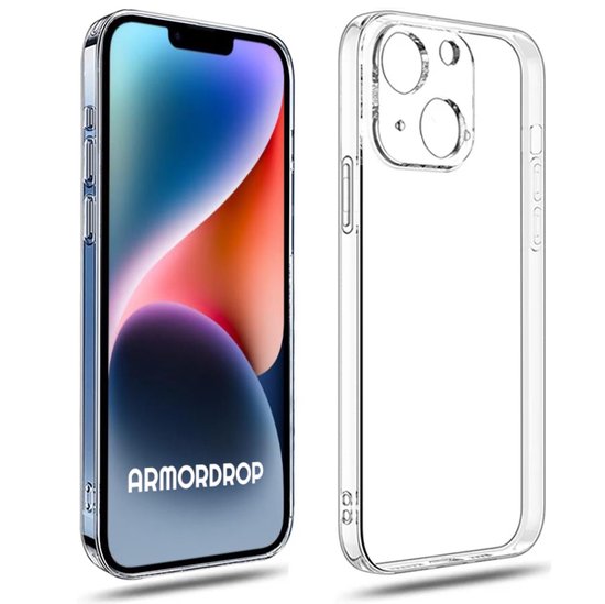 Armordrop Transparant Hoesje Geschikt Voor iPhone 14 - Stevige Beschermhoesje