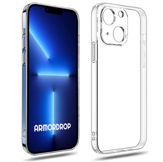 Armordrop Transparant Hoesje Geschikt Voor iPhone 13 Hoesje - Stevige Beschermhoesje