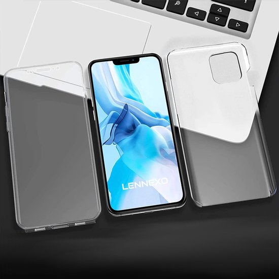 iPhone 12 Pro Max Hoesje | 2 in 1 Siliconen Hoesje 360° Bescherming | TPU Hoesje en Screenprotector iPhone 12 Pro Max in 1