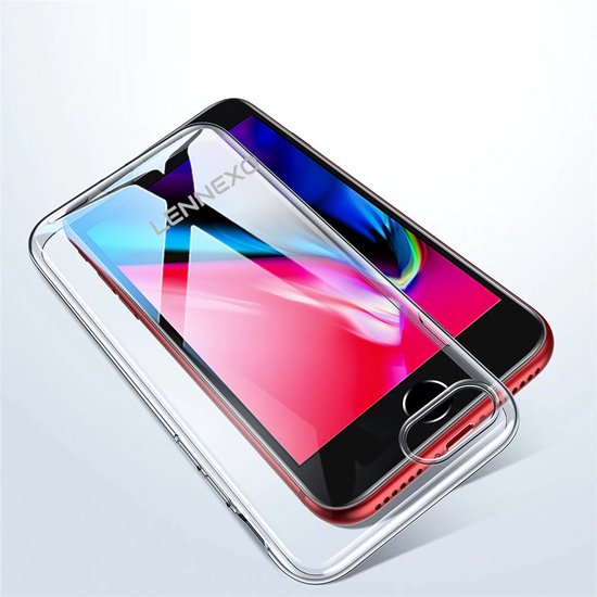 Hoesje en Screenprotector Combi Geschikt Voor iPhone SE - Transparant Hoesje + Premium screenprotector