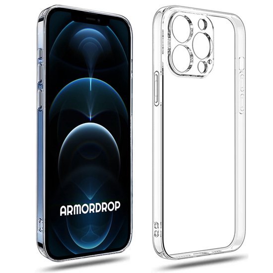 Armordrop Transparant Hoesje Geschikt Voor iPhone 12 Pro Max Hoesje - Stevige Beschermhoesje
